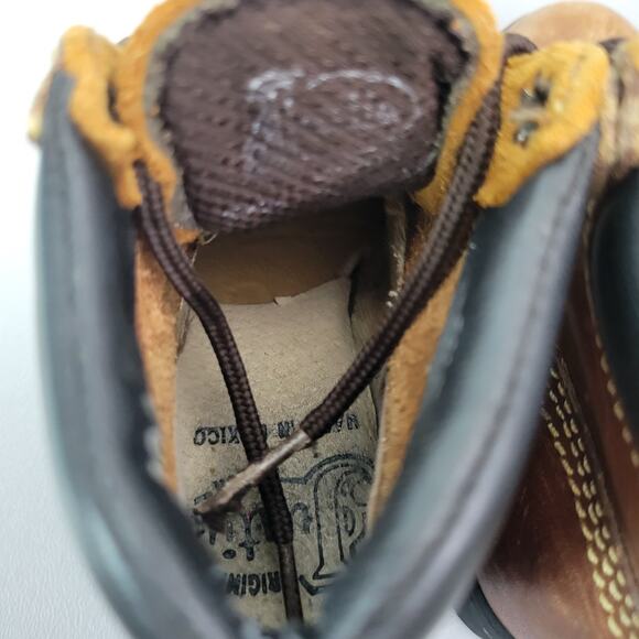 Justin Kiltie Roper Lace Up Toddler Boots Brown Leather Size 5.5 D Baby Justin - Picture 8 of 11